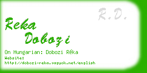 reka dobozi business card