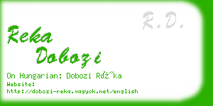 reka dobozi business card